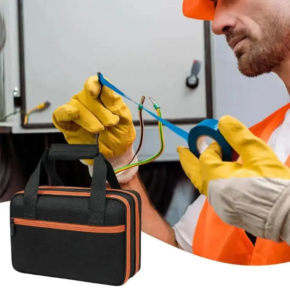 Borsa per attrezzi elettrici dal design a due strati Borsa per attrezzi meccanica portatile per organizzazione efficiente Custodia da viaggio compatibile