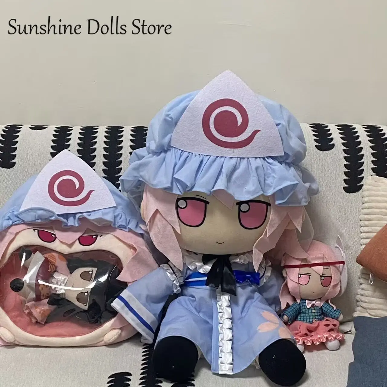 

Плюшевая кукла-подушка 50 см по аниме Touhou Project: Сайёдзи Ююко, серия Fumo, сидячая, милая, мультяшная, мягкая игрушка, подарки на Рождество