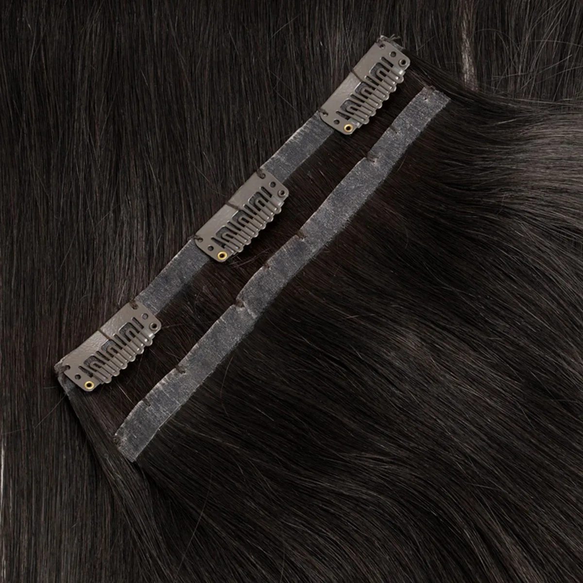 بو سلس كليب في شعر مستعار بشري جلد مسطح لحمة كليب في ملحقات آلة ريمي الطبيعية 6 قطعة 12-24 بوصة 120 جرام كليب Ins #1