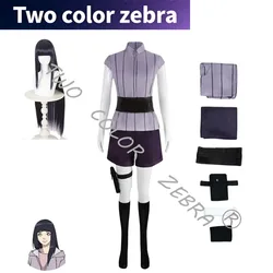 Hyuga Hinata Cosplay Costume Wig Women Outfits Halloween Carnival Party Suit Hyuuga Ninja Cosplayer Purple Long Cute Wig