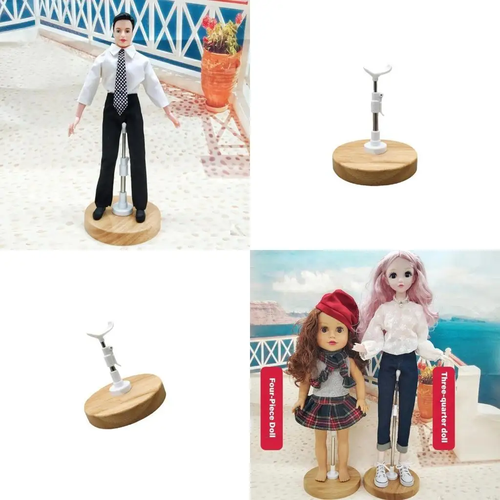 

54DF Modern Adjustable Height Doll Stand Display Holder Base For Collectible Doll With Easy Assembly Design Doll Accessory