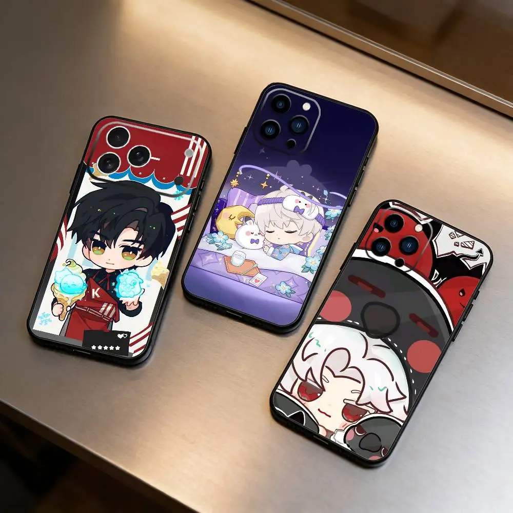 

O-Love And Deepspace Phone Case For iPhone 17 16 15 14 13 12 Max Plus Silicone Black Cover