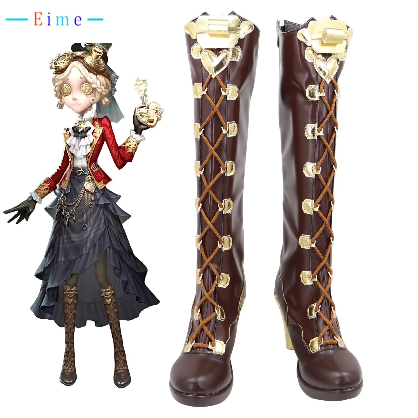 

Mechanic Tracy Reznik Cosplay Shoes Game Identity V Heart Lock Cosplay PU Leather Shoes Halloween Carnival Boots Custom Made
