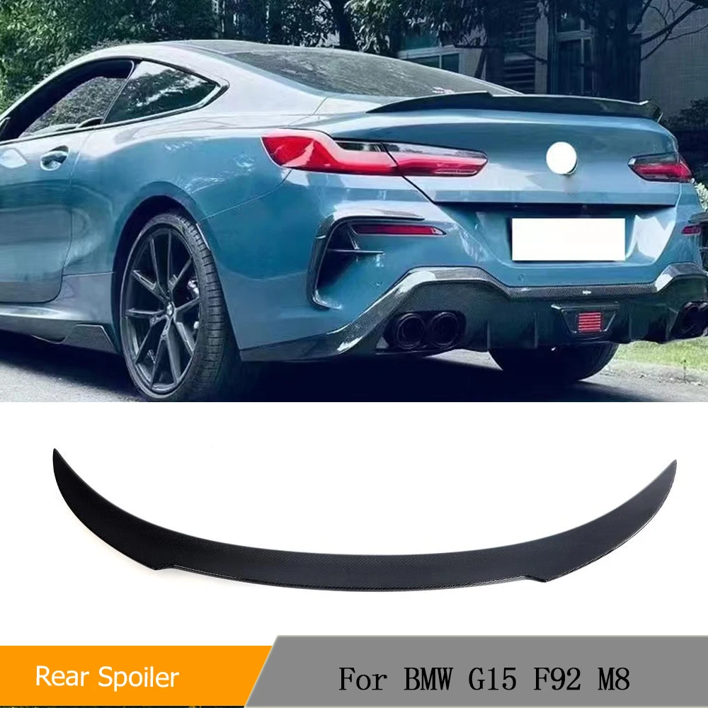 

Car Rear Trunk Spoiler Wing for BMW 8 Series G15 F92 M8 Coupe 2018-2022 Rear Trunk Boot Lip Wing Spoiler Carbon Fiber