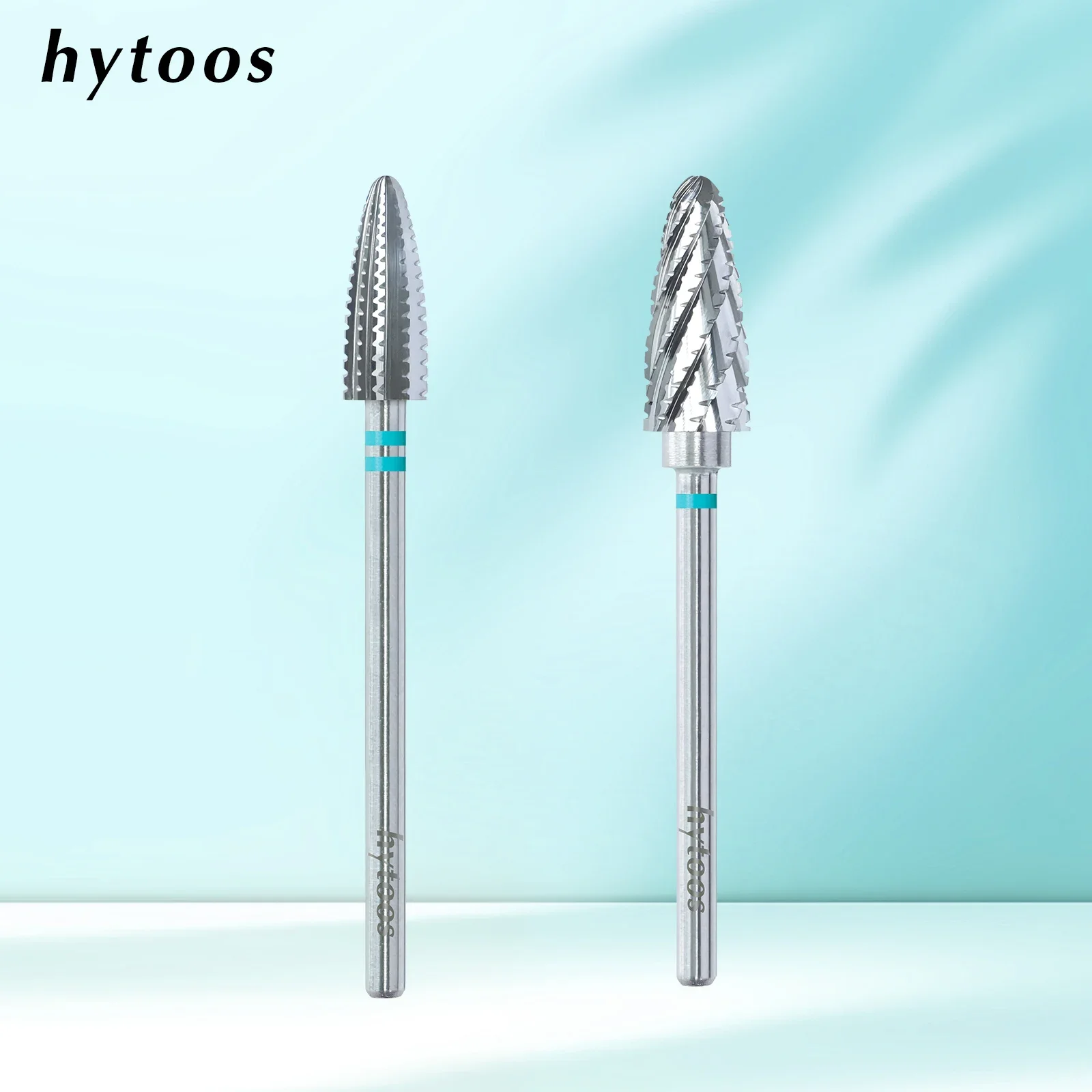 HYTOOS Tornado-brocas de carburo para uñas, herramienta de eliminación de Gel grueso, lima de taladros eléctricos, accesorios de manicura