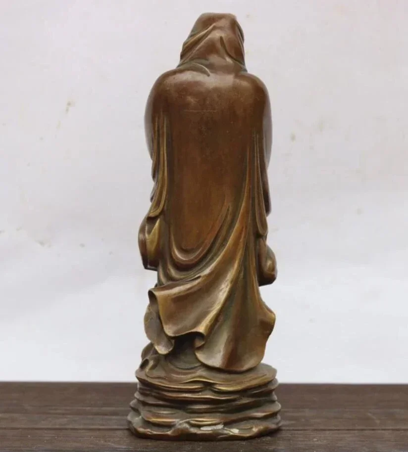 China brass DARUMA Patriarch crafts statue