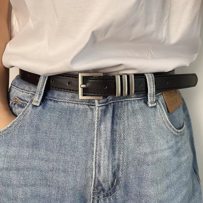 

2025 Trending Korean Style Belt - Vintage Distressed Jeans Belt for Men Women, Y2K Fashion Accessories, Adjustable Waist Strap