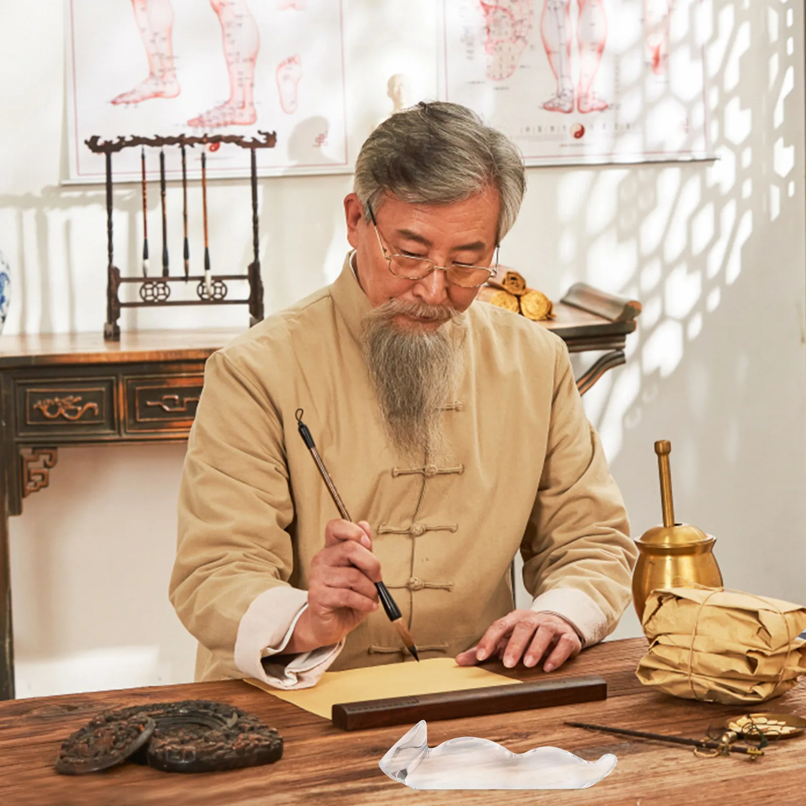 

Подставка для кистей и ручек из стекла: Изысканный держатель для письменных принадлежностей, каллиграфии, художественных принадлежностей, украшение для дома, офиса, кабинета