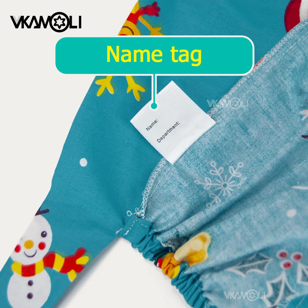 Gorro de pelo largo con estampado floral para mujer, gorros de pelo largo para médico, enfermera, hospital, clínica dental, gorros de enfermería