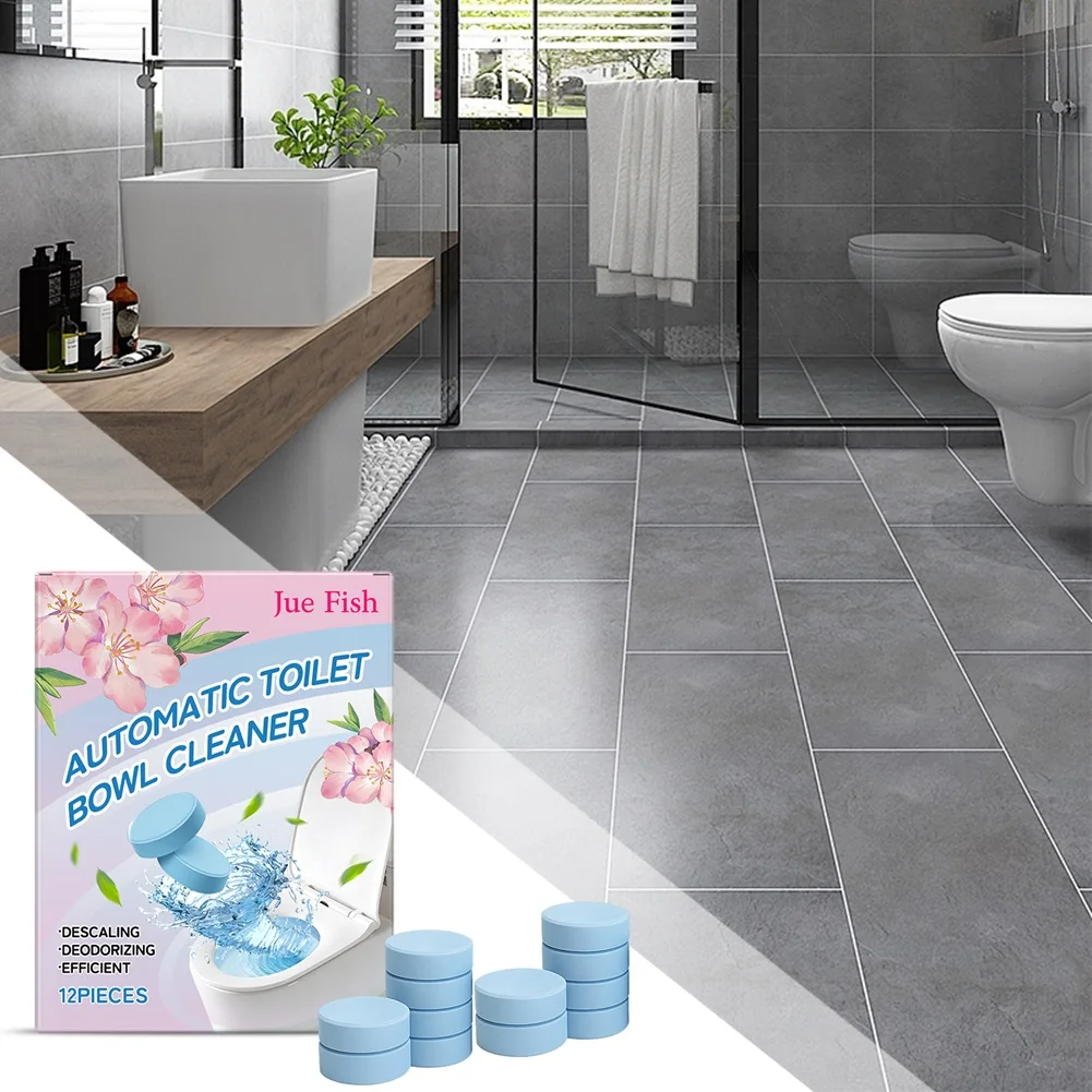 Automatic Toilet Bowl Cleaner Tablets Septic Safe Easy Drop-in, No Scrubbing Needed. Hassle-Free Cleaning Solution