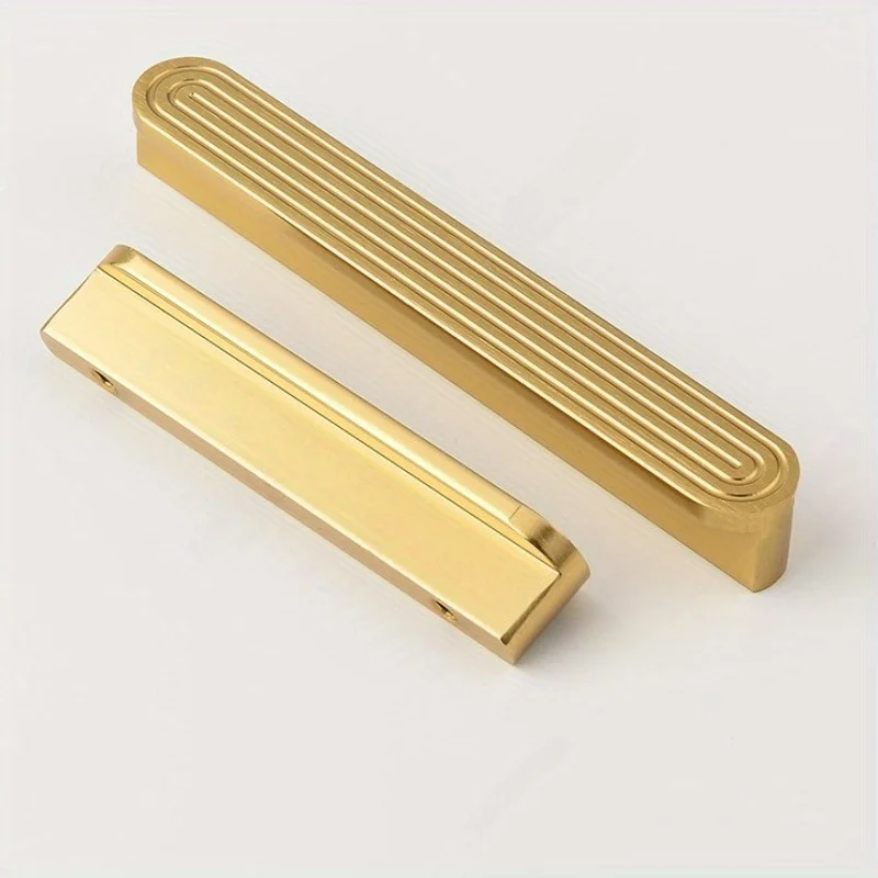 1 ชิ้นแนวตั้งการออกแบบทองเหลืองเฟอร์นิเจอร์ตู้ครัวตู้ลิ้นชักดึงตกแต่งบ้านตู้ฮาร์ดแวร์