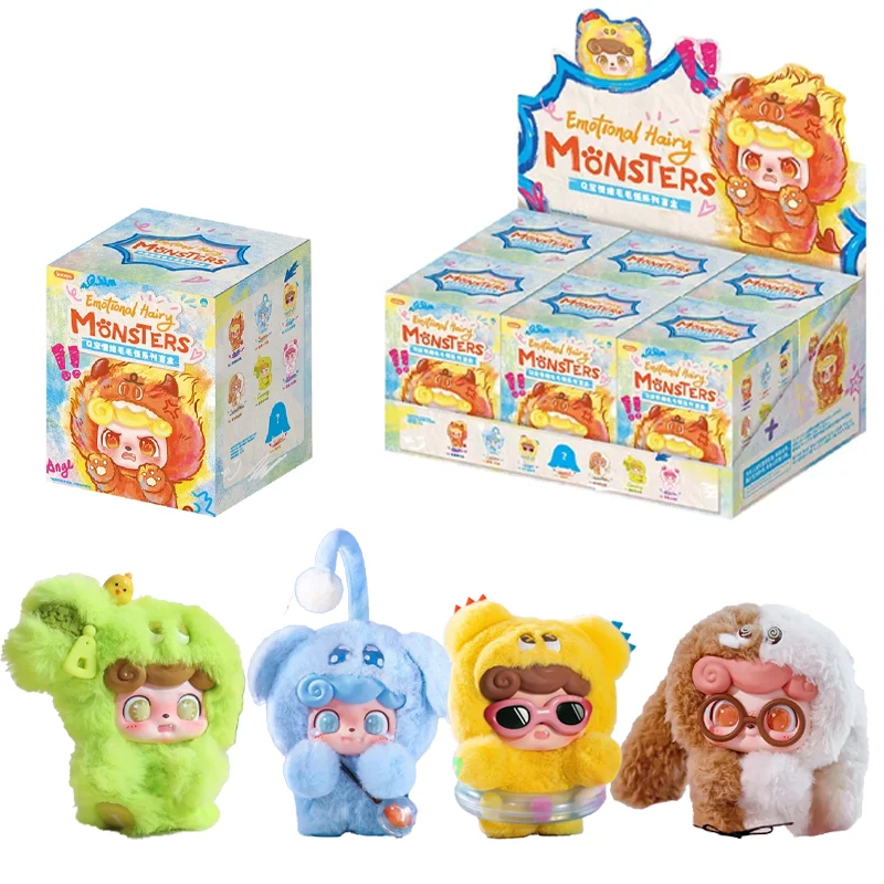 

Official Genuine Q.Kid Emotional Hairy Monsters Series Blind Box Cute Vinyl Doll Pendent Mystery Box Cartoon Decor Toys Gifts