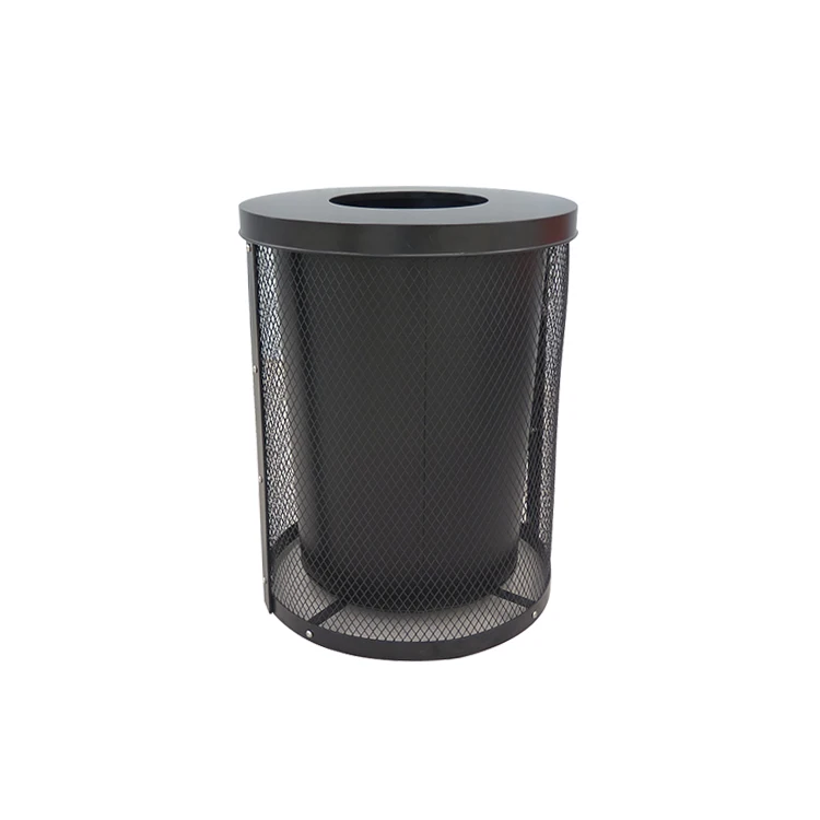 new design factory OEM grid outdoor large modern trash can galvanized steel waste container bin recycling bin