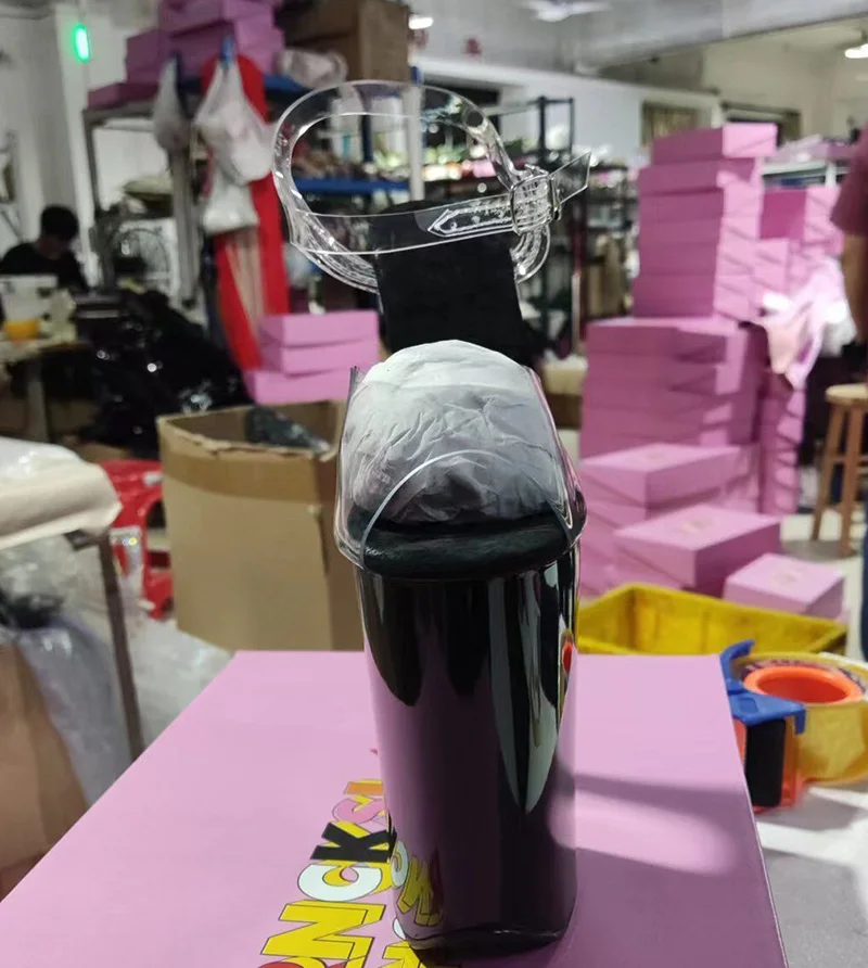 LAIJIANJINXIA New 23CM/9inches PVC Upper Sexy Exotic High Heel Platform Party Sandals Pole Dance Shoes 030