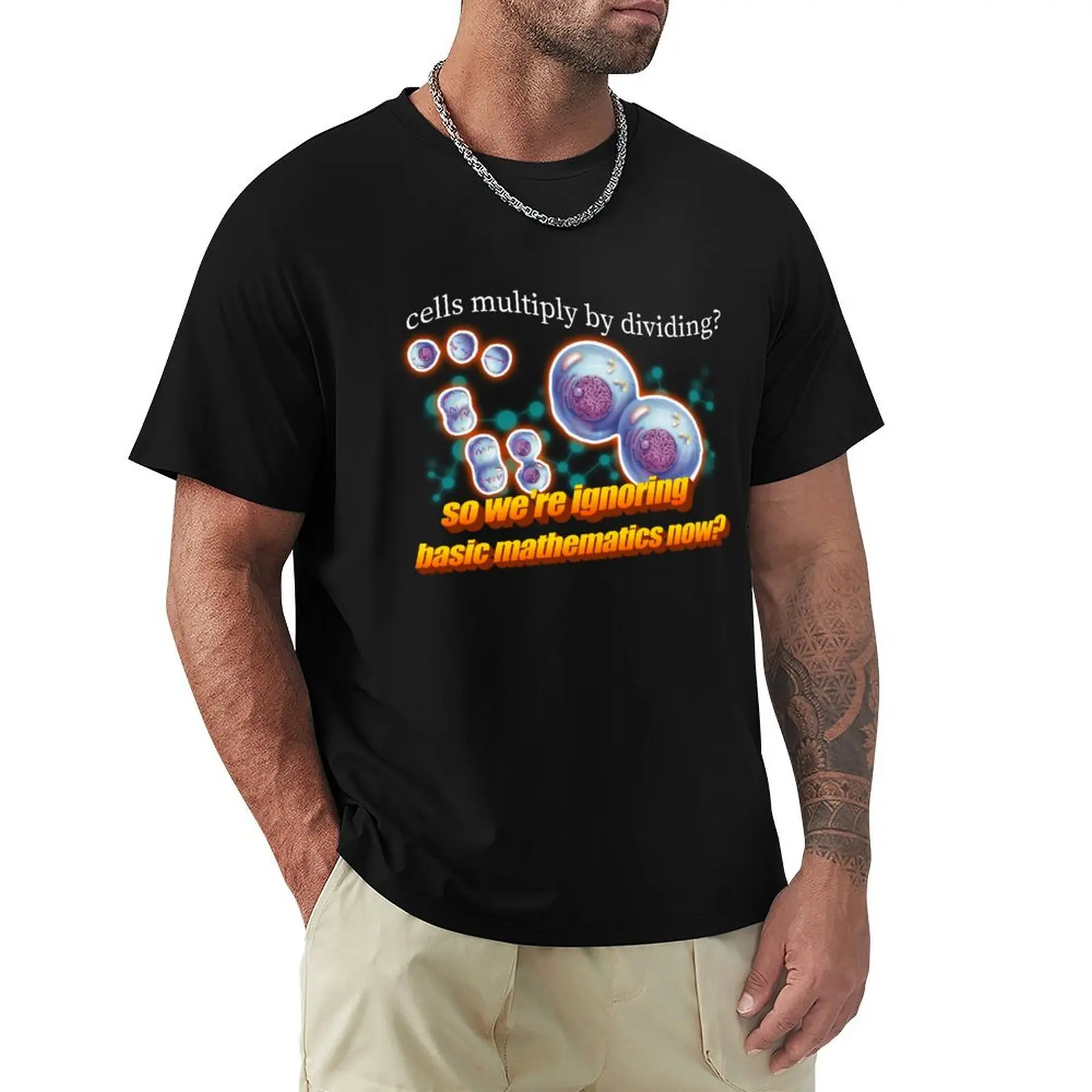 La division cellulaire : Alors maintenant, nous ignorons simplement les mathématiques de base ? T-shirt Pun Meme T-shirt athlétique anti-humidité
