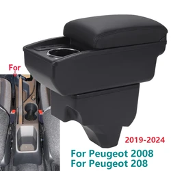 For Peugeot 208 Armrest Box For Peugeot 2008 2019-2024 Car Armrest Storage Box Dedicated Retrofit parts Interior Car Accessories