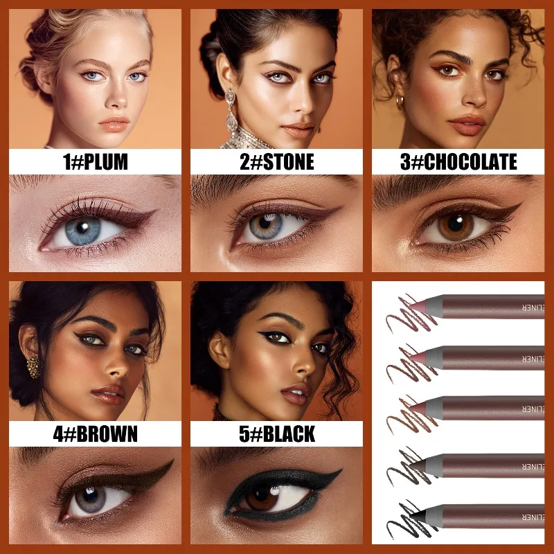 قلم تحديد عيون 7 ألوان مع مبراة قلم رصاص |   نسيج ناعم |   لمسة نهائية مطفية |    طويلة الأمد، مقاومة للماء، ومقاومة للتلطخ