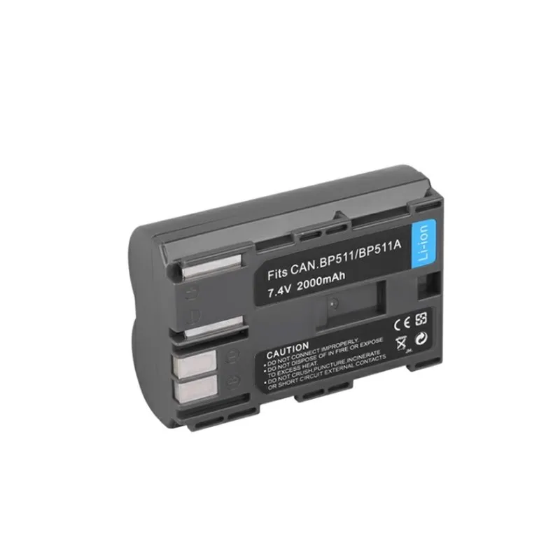 New Replacement Camera Battery 7.4V 2000mAh BP-511 for Canon EOS 5D 10D 20D 30D 40D 50D 300D PowerShot G1 G2 G3 G5 G6