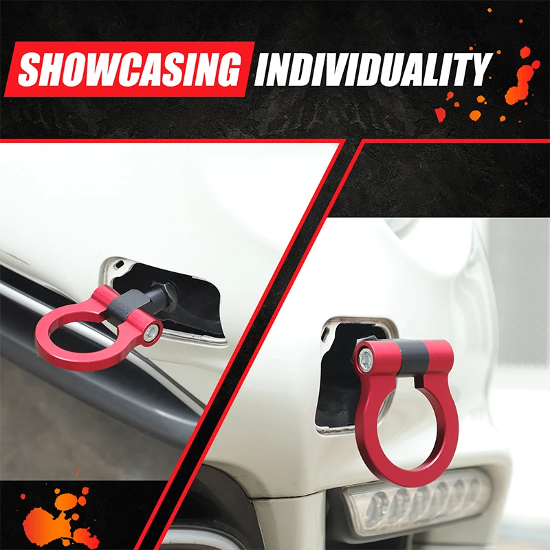 For 2011-2019 Nissan juke/Infiniti ESQ front bumper tow eye car accessories Aluminum alloy red vehicle tow hook accessories