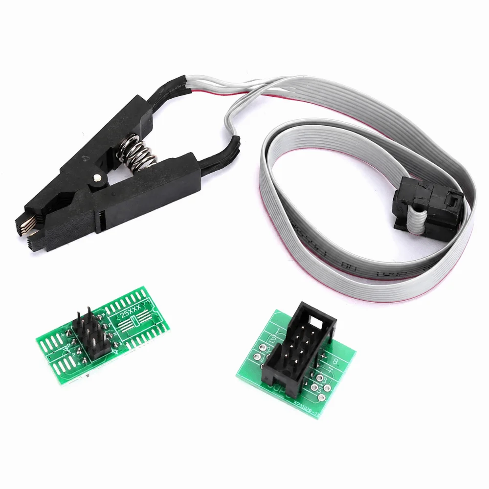 with 2 Adapter Board Flash Chip IC Test Clip Adapter SOIC / SOP Pin SOIC 8 / SOP8 Clip Flash Chip IC Test Clip Adapter