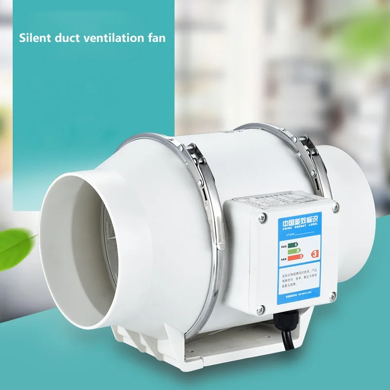 4Inch 220V Uitlaatventilatoren Thuis Stille Inline Buis Buis Ventilator Badkamer Afzuigkap Ventilatie Keuken Toiletwand Lucht Schoon Ventilator