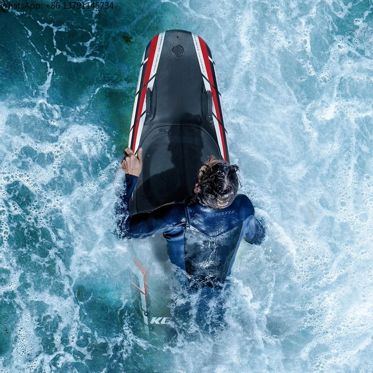 Jet Surfboard Fuel-powered surfb Engine 109cc Lightweight Carbon Fiber Surfboard Electric Surfing High Speed Power Surfing
