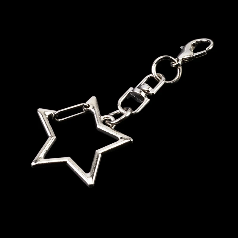 30Pcs Unique Alloy Star Keyring Pendant Star Shaped Clasp For DIY Projects