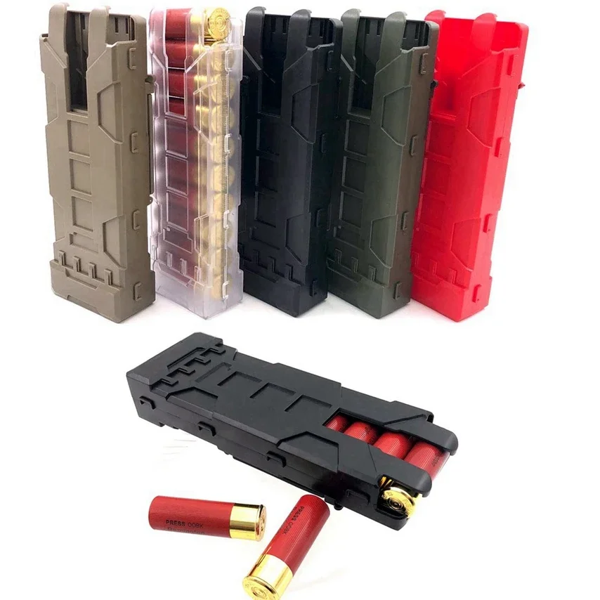 

New Tactical Shotgun Magazine Pouch Airsoft Paintball 10 Rounds 12 Gauge Reload Ammo Shells Molle Magazine Box Military Gear