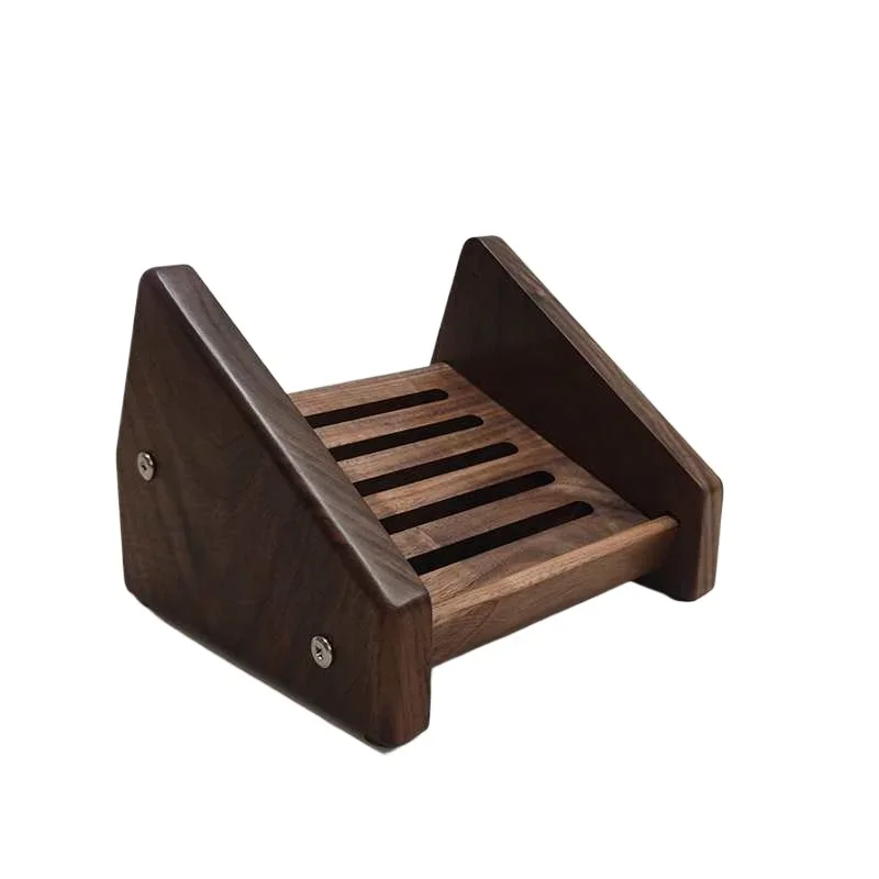 

Stand, Solid Wood Tilt Cooling Black Walnut Guitar Bass