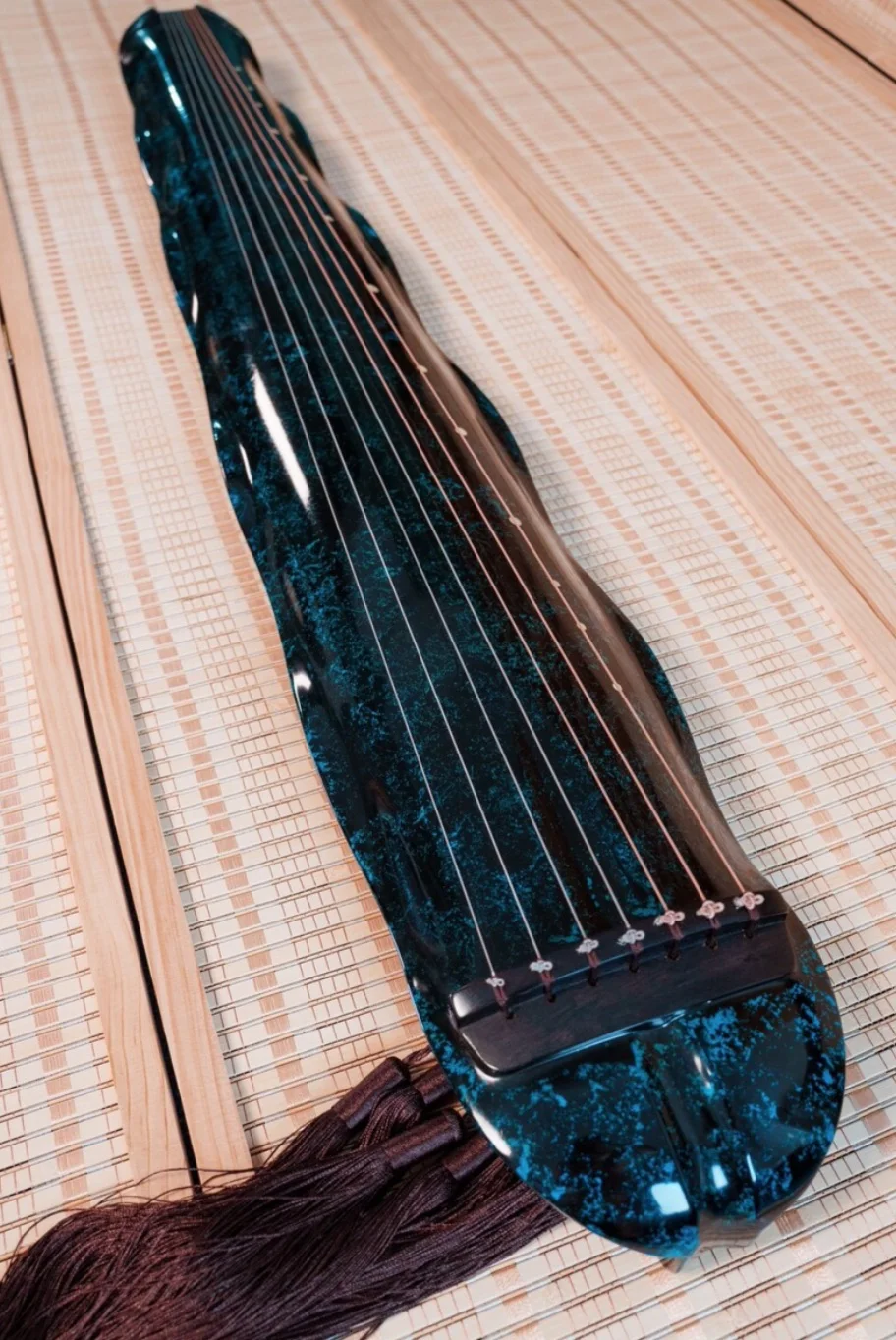 Jiaoye‑Style Guqin, Old Fir Wood Body, Fully Handmade, Traditional Chinese 7‑String Musical Instrument