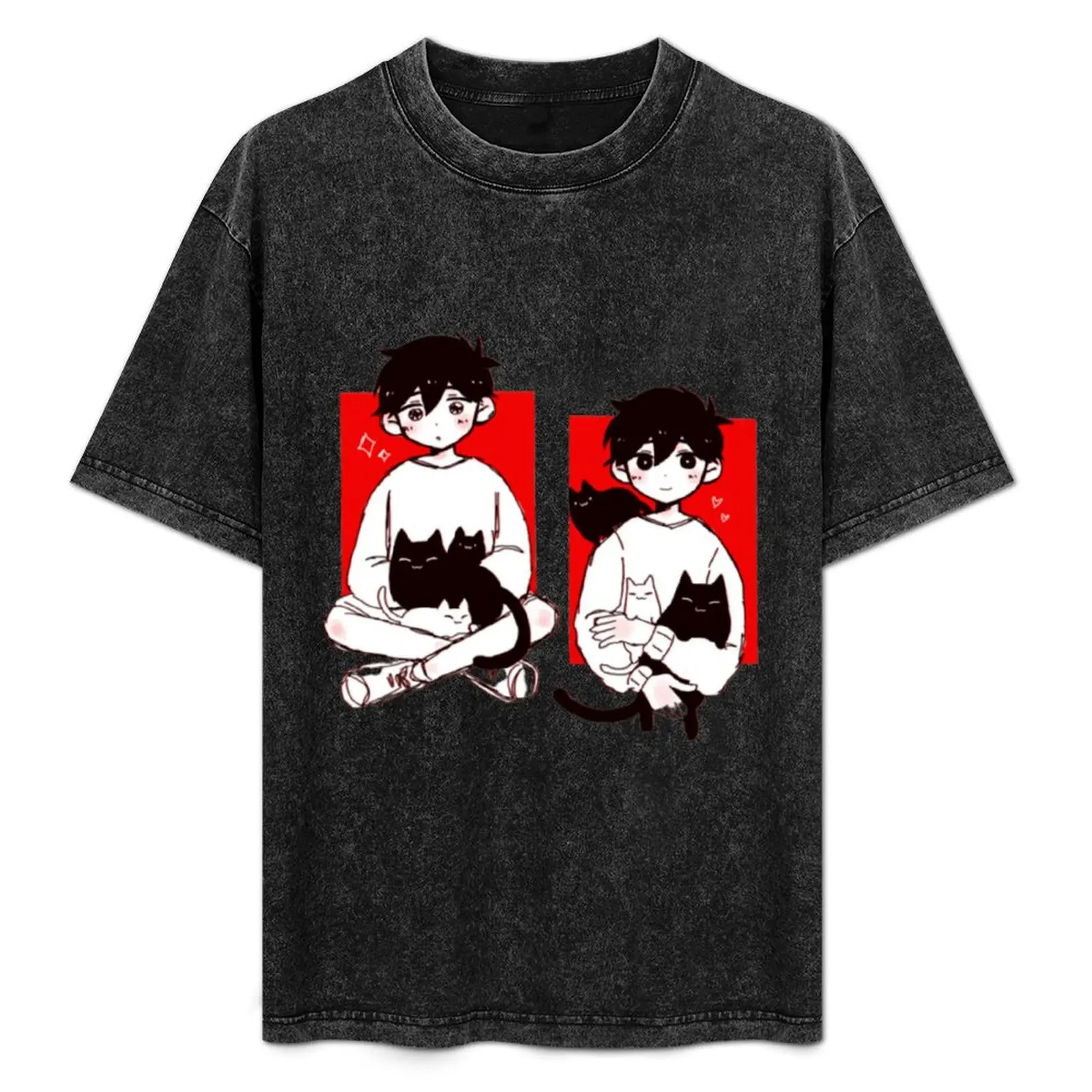 omori T-Shirt vintage t shirts oversized graphic tee t shirts for men pack