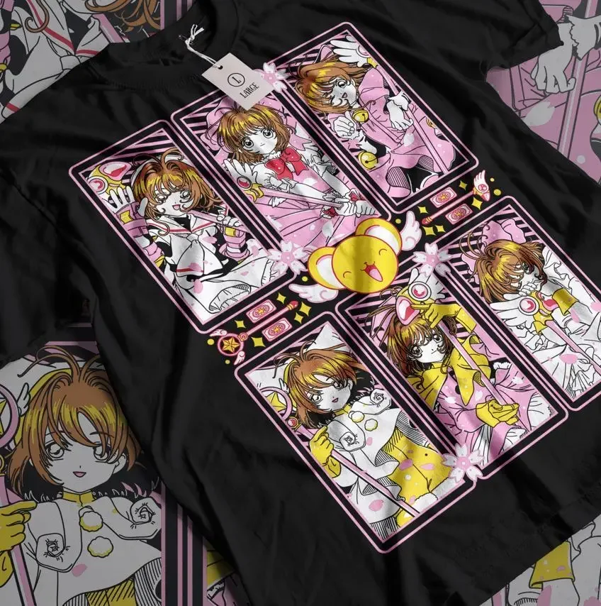 Cardcaptor Sakura T-shirt Kawaii Anime Manga Waifu Kero-Chan Gift Shirt All Size