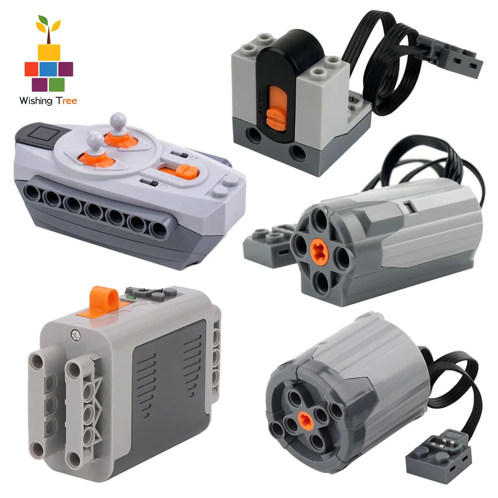 

Power Functions Kit with 8883 M Motor 8882 XL Motor IR Remote Control System for DIY Projects