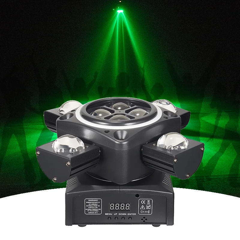 recente 90w rgbw cinco em um lampada de feixe laser de quatro bracos rotativa led dmx512 dj bar festa de casamento lampada de bola de natal a mais 01