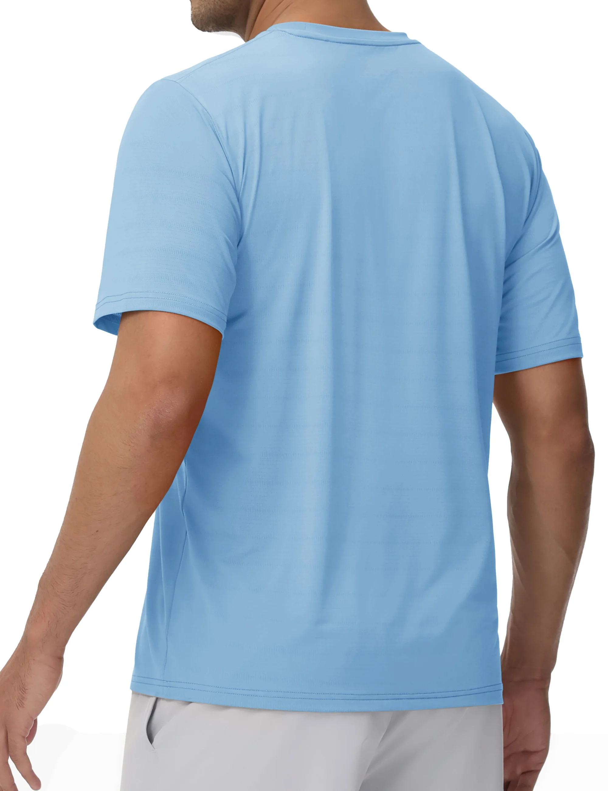TACVASEN Herren Sport-T-Shirt, schnelltrocknend, atmungsaktives Mesh, Kurzarm-Shirt, feuchtigkeitsableitend, leicht, für Laufen, Workout, Fitnessstudio – Detail 14