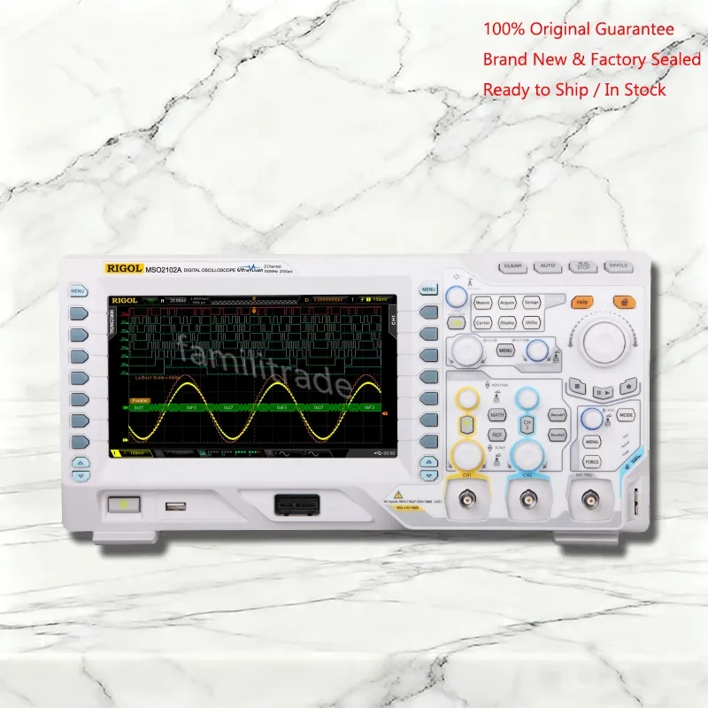 1PC NEW RIGOL MSO2102A In Stock Mixed Signal Oscilloscope MSO2000A Series 2CH 100MHz 2GSa/s 56Mpts Original Box