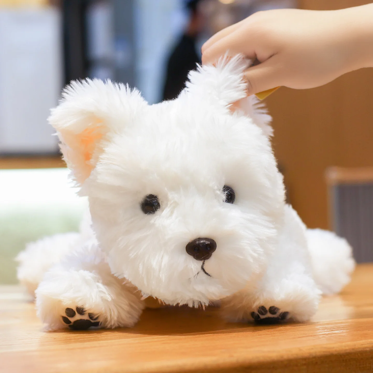

Reatic Long-Haired West Highland White Terrier Doll Toy Birthday Gift for Girls Stuffed Animal Plu Fabric Doll Toy