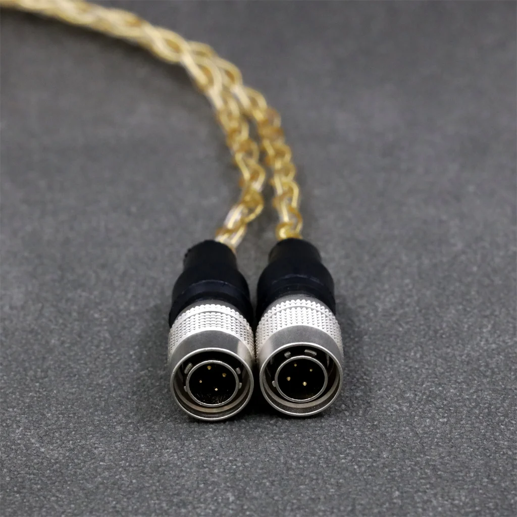 LN 008417   8 Core 99% 7n الفضة النقية 24k مطلية بالذهب سماعة كابل للسيد مكبرات الصوت ألفا الكلب الأثير C تدفق جنون الكلب AEON سماعة