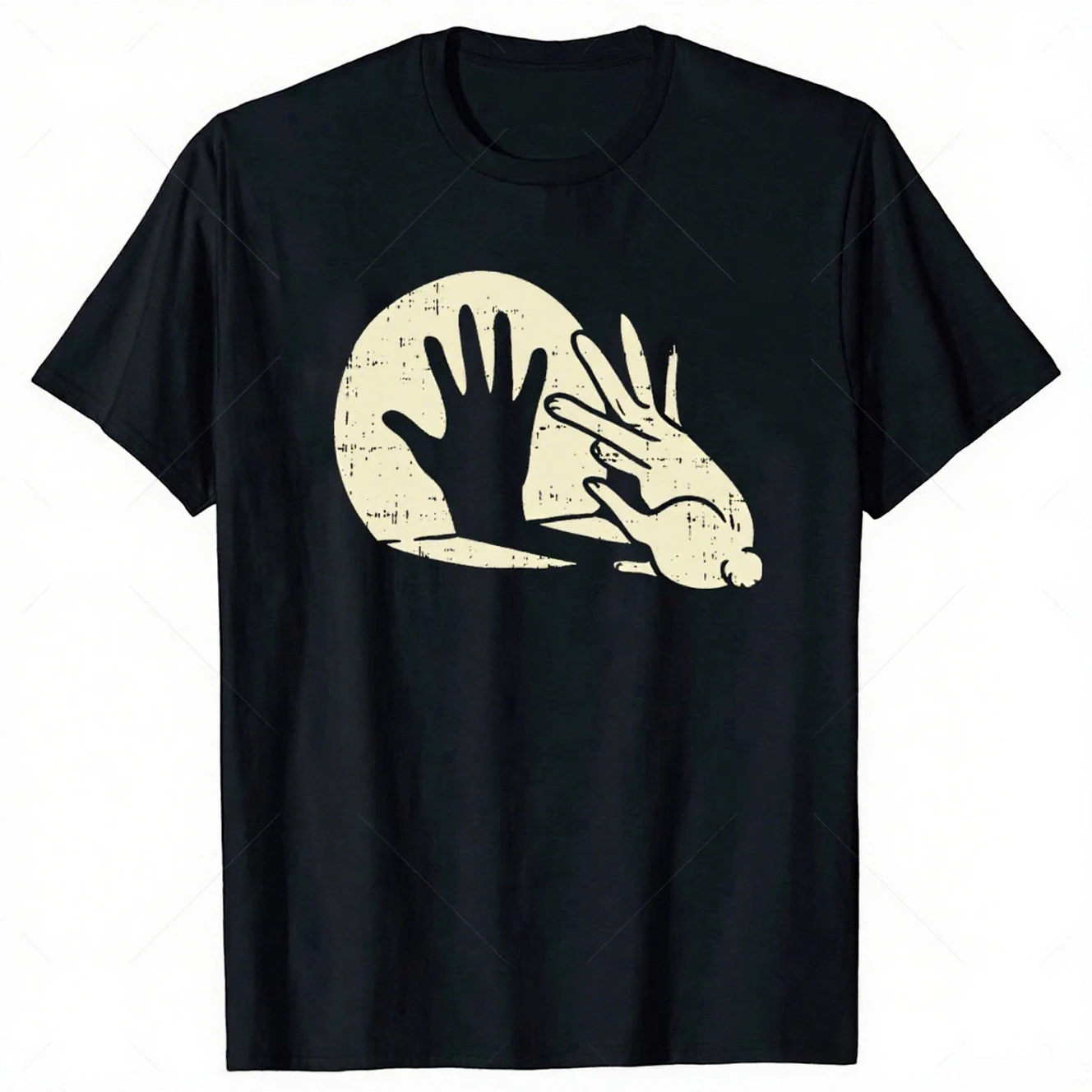 

Funny Rabbit T Shirt Animal Bunny Lover Shadow Play Pun Tee Tops Round Neck Fashion Tshirt Clothing Casual Fashion T-shirts