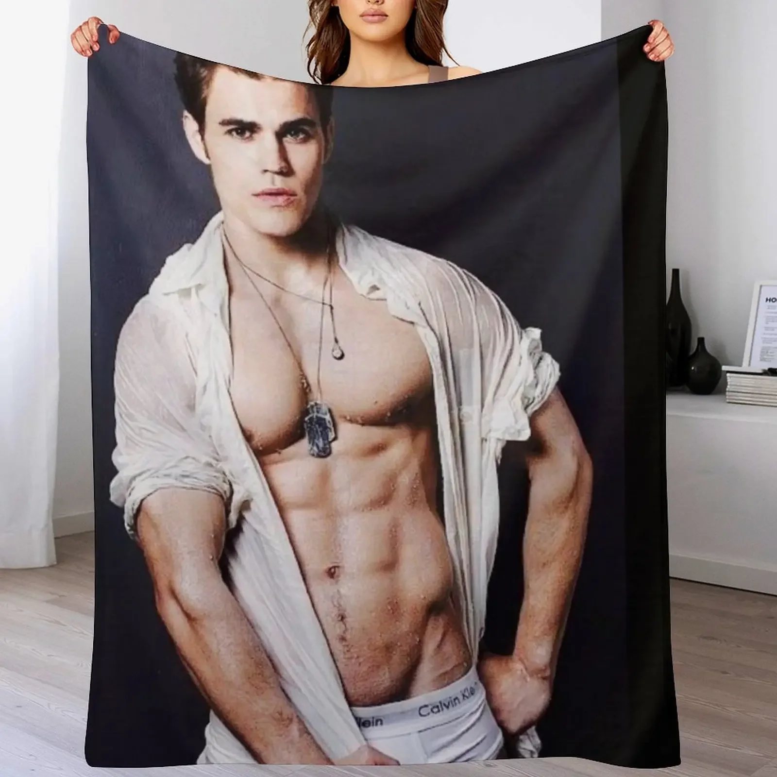 

Paul Wesley Throw Blanket warm winter Luxury St Tourist Flannels Blankets