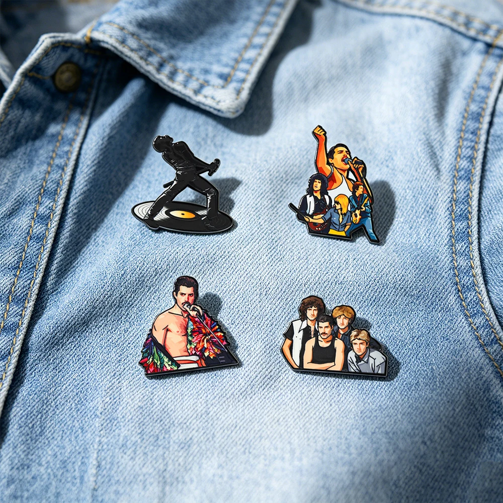 4pcs Classic Rock Band Enamel - Vintage Fashion Boutique 评论和价格
