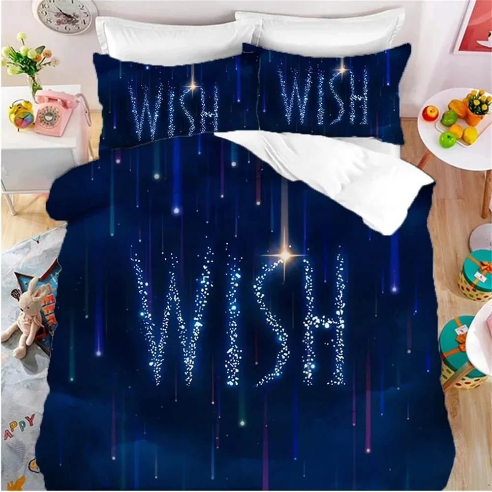 Disney Wish Bedding Sets Anime Figure Asha Cosplay Cute Bed Sheets,Children's Quilt Covers Pillowcases Bedroom Duvet Cover Sets