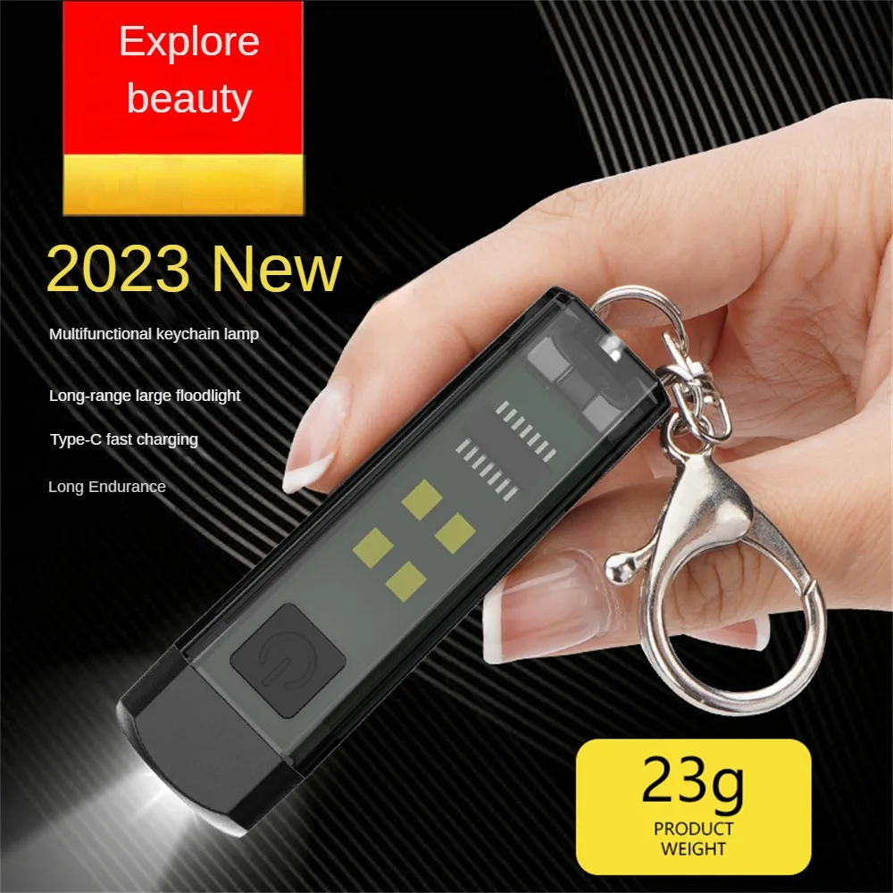 Strong Light Flashlight Carry Outdoor Multi-function Demand Storage Best Seller Emergency Lighting Mini Flashlight Type-c Mini