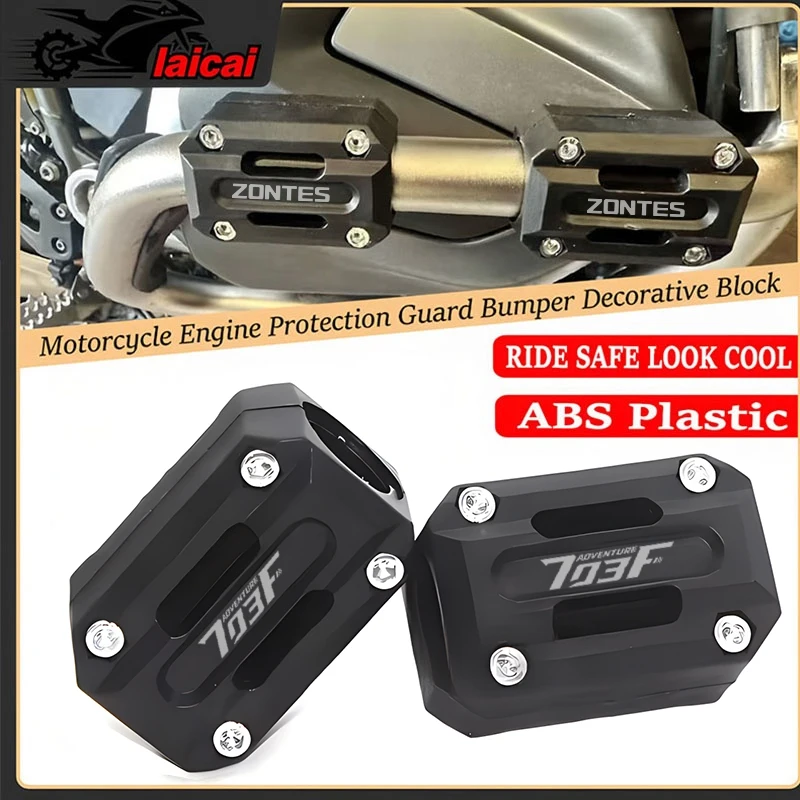 For ZONTES 703F 703FADV 703RR 368G 368E/M/K/D 350E G1 125/U 150 310T/X Crash Bar Bumper Protector Block Motorcycle Engine Guard