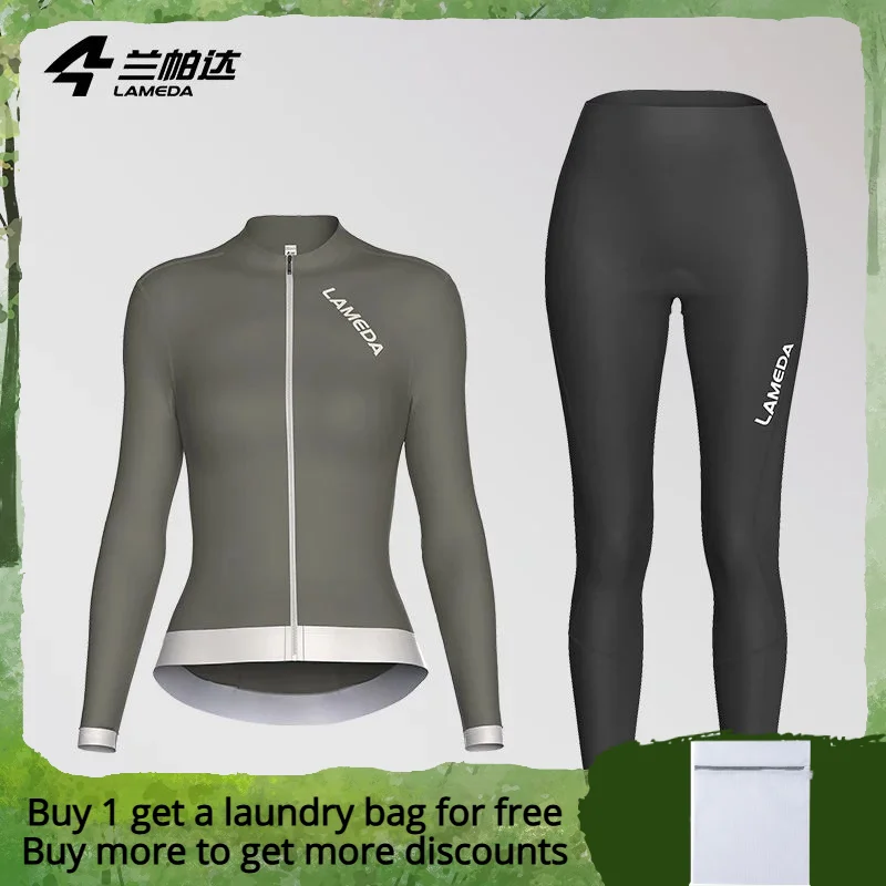 Lameda Cycling Jersey Fleece For Warmth Cycling Clothes For Women Wear-resistant Anti-pilling Jersey Women's Cycling Clothing