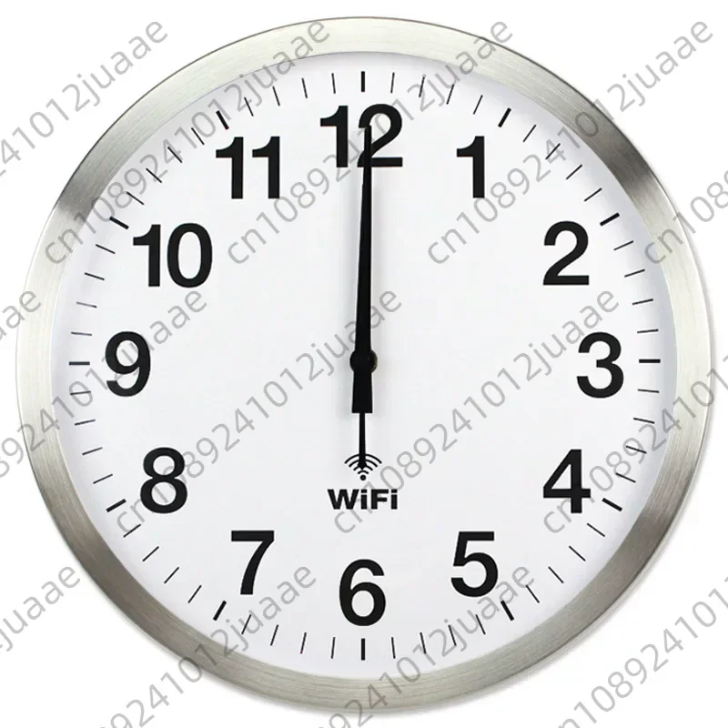 A 12 inch Smart WIFI Automatic Time Synchronization Network Clock Mute Wall Clock Modern Minimalist Living Room Quartz Home Cloc