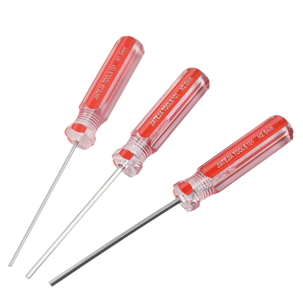 7pcs/set 1.5mm-6mm Hexagon Screwdriver Set CR-V Flat Head Hex Screw-driver Magnetic Screw Driver Hand Tools