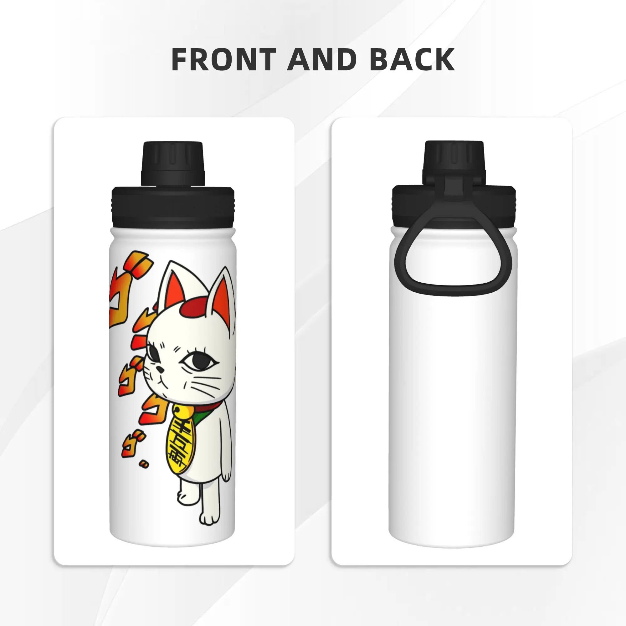 Anime Dandadan Turbo Granny Cat 18OZ Sports Insulated Kettle  Coffee Cups Vacuum Flask Office Home Mugs Water Bottle