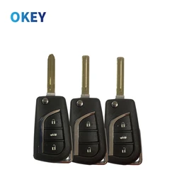 Okey Remote Car Key Shell Replacement Case For 2/3 Buttons Toyota Corolla RAV4 Before 2013 Toy43 Toy48