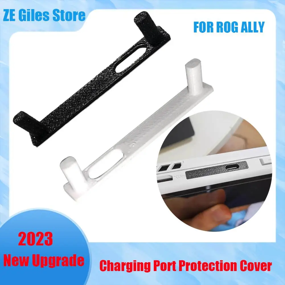 New Upgrade For ASUS ROG ALLY Handheld Charging Port Protection Cover-White Color For ROG Ally Dust Plug And Rocker Locks